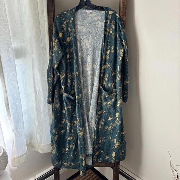 LuLaRoe Ribbed Sarah Floral Cardigan - Picture 1 of 5